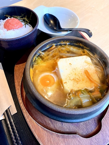 旨辛コチュジャンスープと明太子ごはん